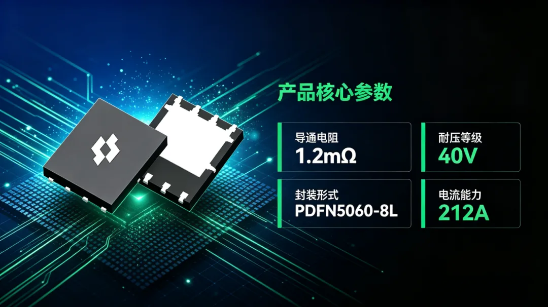 SMT4001AHP key parameters: 1.2 mΩ, 40 V, PDFN5060-8L, 212 A